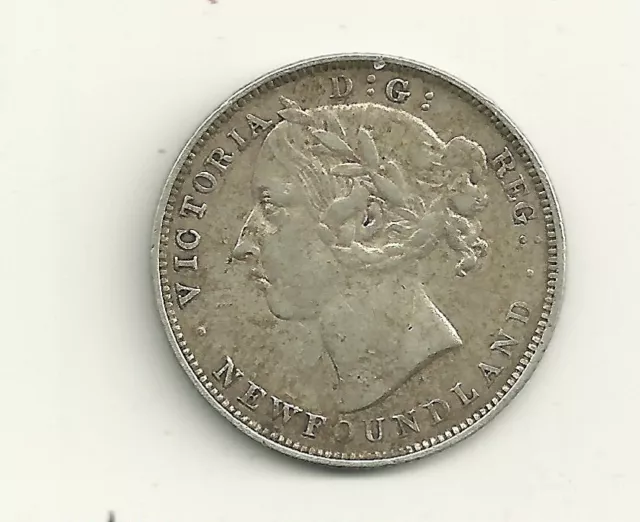 1896 L96 Canada Newfoundland 92.5% Silver 20 Cent