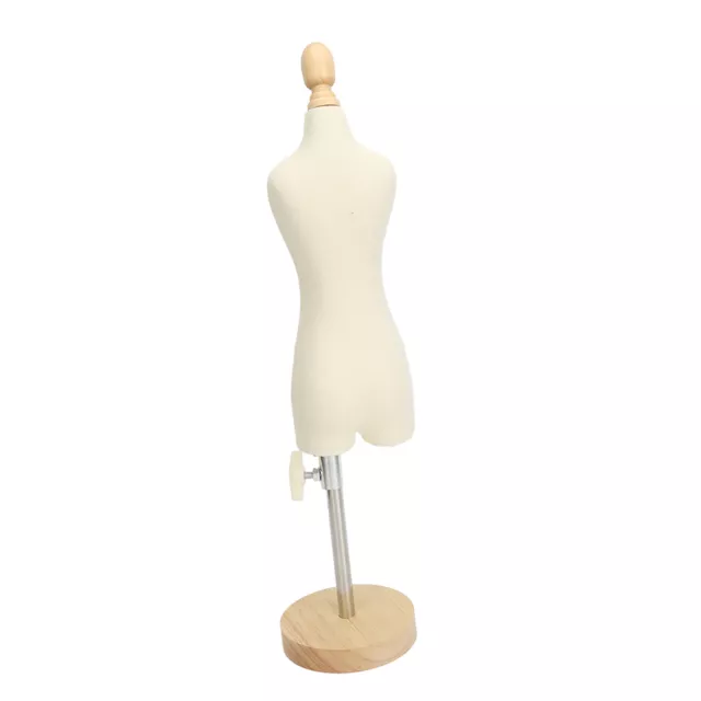 Dress Form Female Mannequin Torso Mini Dress Model W/Wooden Base For Sewing 1/3