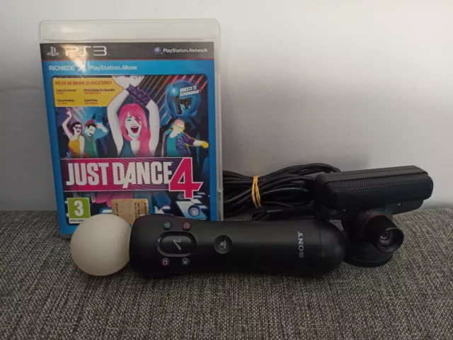 PS MOVE PS3/PS4 + telecamera + Just Dance 4 testati e funzionanti