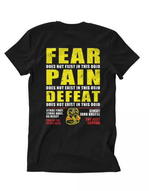 Camiseta Cobra Kai Rules Karate Diversión Culto MMA Miyagi K1 Cajas Niños Kung Fu Kick