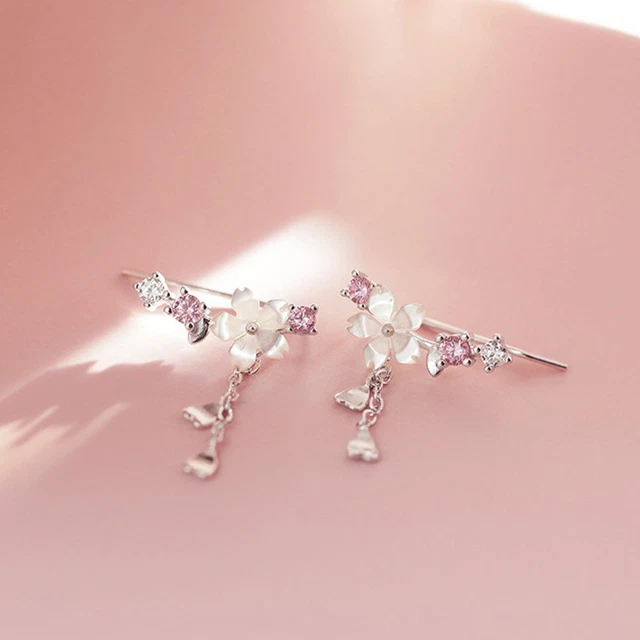 Zubehör Kirschblüten Ohrring Blumen ohrringe Quaste Piercing Stud Ohrring
