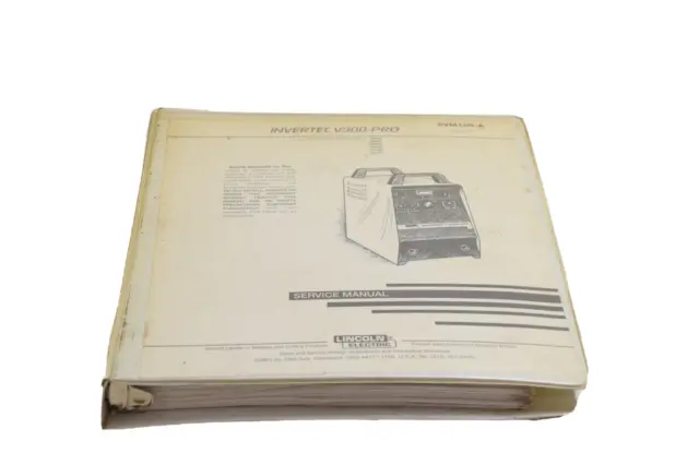 Lincoln Svm105-A Service Manual. Invertec V300-Pro, January 1996 Print