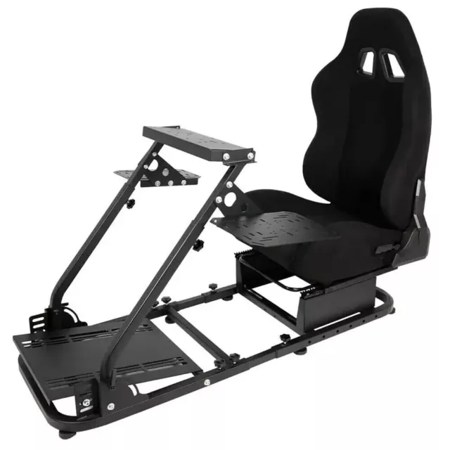 Supllueer Flight Sim Cockpit/Steering Wheel Stand with Seat Fit Logitech G27 G29