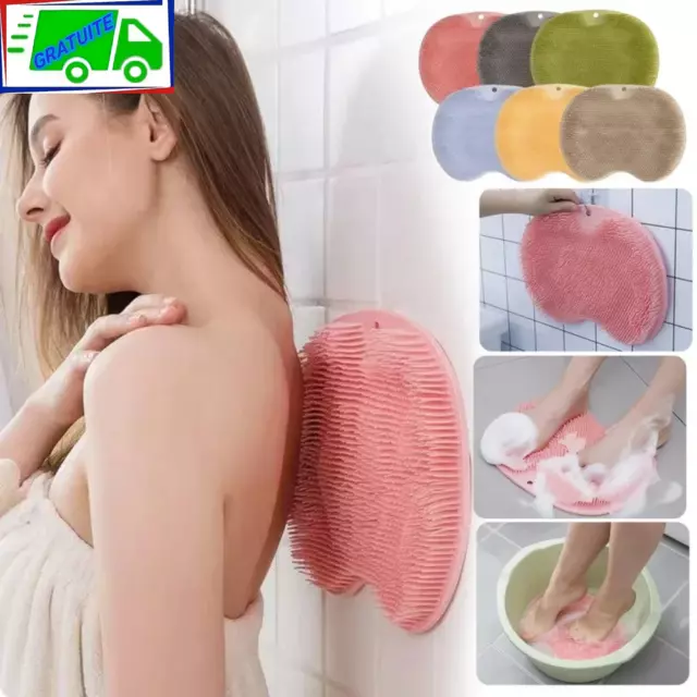 Coussin de gIslande en silicone pour le dos, brosse de douche pour les pieds, gr 2