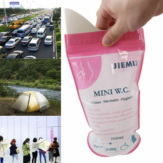 Sacchetti Per Urina/USO Emergenza 24 Pezzi - 700 Ml, Con Gel Assorbente, Impermeabili - Per Viaggi, Auto, Campeggio, Unisex