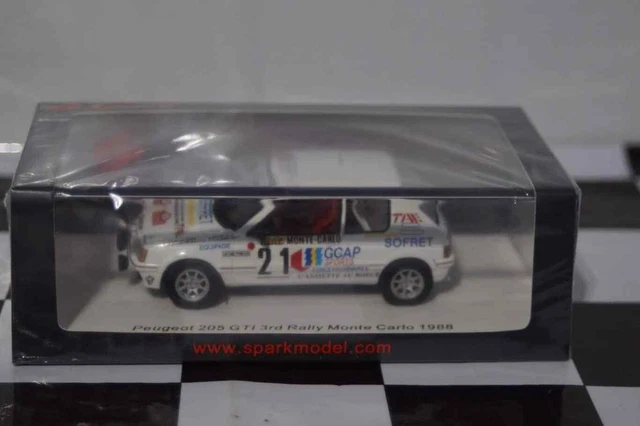 Décalcomanies 1/18 Peugeot 205 Rallye – Monte-Carlo 1989 – Réf 2112