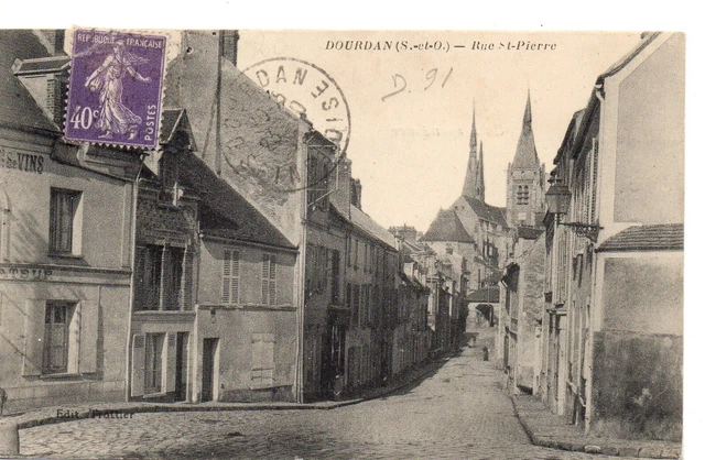 CPA de Dourdan (91 Essonne), Rue Saint-Pierre, années 1910