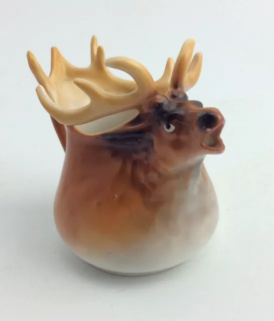 Antique Royal Bayreuth porcelain Elk cream pitcher stag creamer