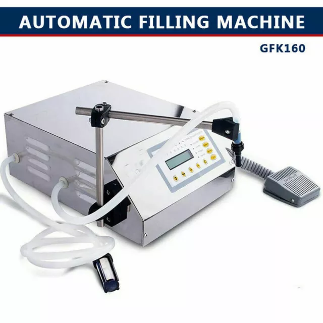 3500ml Liquid Filling Machine Bottling Bottle Filler Digital Control Pump +Pedal