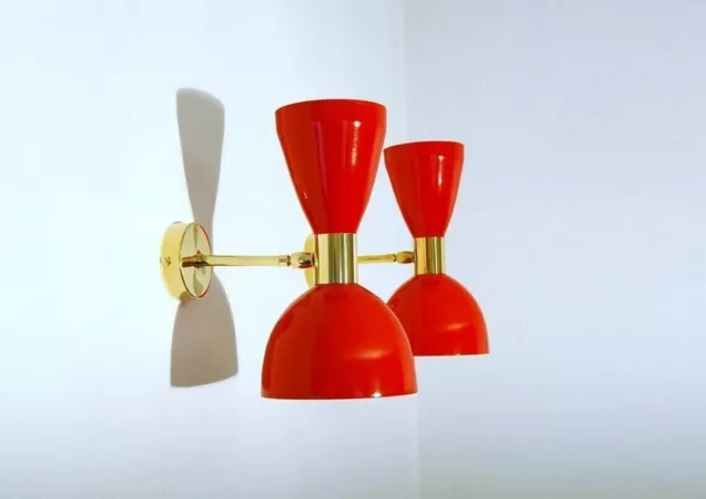 Lámpara de pared con apliques de 2 piezas Estilo Stilvovo de color ROJO de... 3