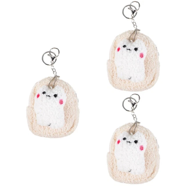 3pcs porte-monnaie Coin Purse Cartoon Bag de monnaie en peluche Bagure de ferme