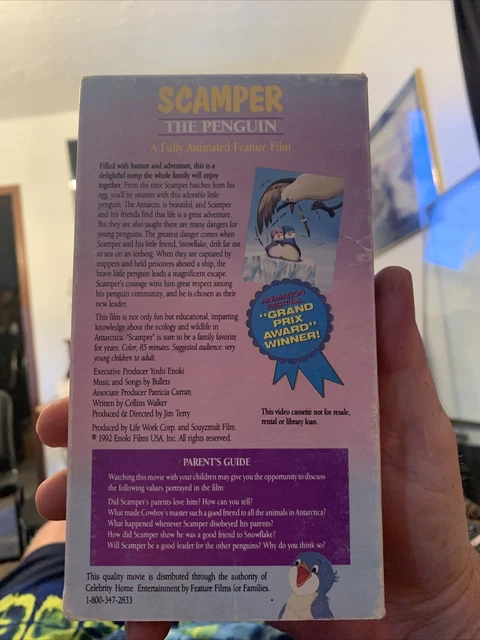 SCAMPER THE PENGUIN VHS Video Tape Cassette Vintage Childrens Classic ...