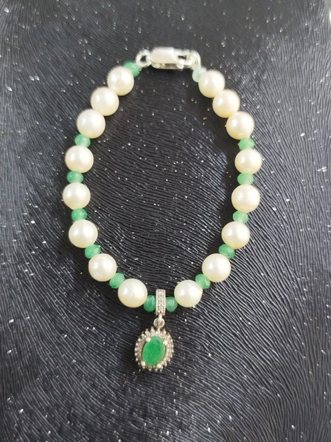 Collier Vintage Rétro Années 1970 - Perles En Porcelaine Blanche - Modèle 5022 - Occasion