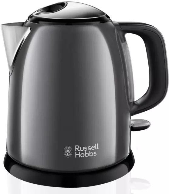 RUSSELL HOBBS Wasserkocher Colours Plus+ Storm Grey 24993-70 Mini 1L 2400W Grau