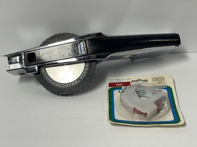 DYMO 1550 LABEL Maker, Spin Dial, Vintage chrome and black $45.00