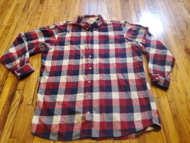 RED HEAD BRAND Co. Mens Plaid Flannel Long Sleeve Shirt Button Size ...