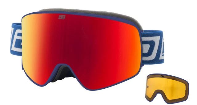 Dirty Dog MUTANT LEGACY Ski-/Snowboardbrille MATT MARINEBLAU/ROT SPIEGEL + GELB