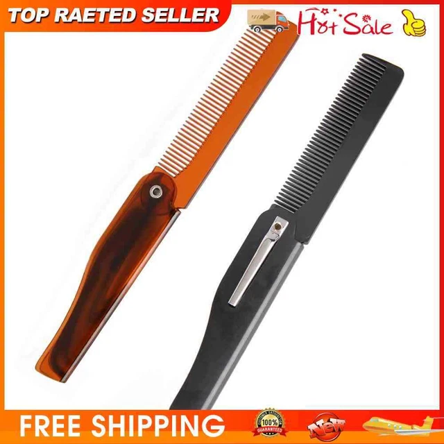 Foldable Hair Comb Pocket Hairdressing Moustache Beard Comb for Men Women UK