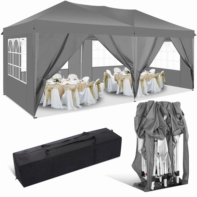 Pavillon 3x6m/3x3m Partyzelt Festzelt Gartenzelt UV-Schutz wasserdicht Festzelt