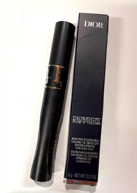 DIOR DIORSHOW PUMP N VOLUME MASCARA 090 NOIR/BLACK 0.21oz- FULL SIZE, NEW, BOXED