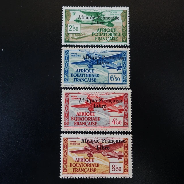 Afrika Äquatorial- Französisch Aef Post Luft Pa N° 15/17 + N° 18/19