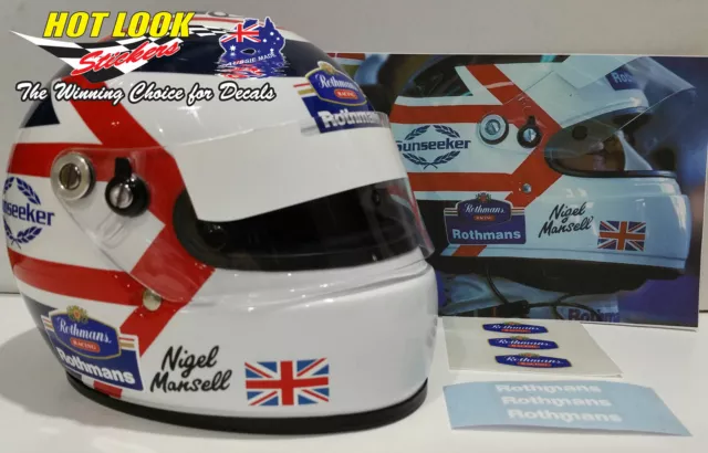 Nigel Mansell 1994 1:2 Helmet Missing Vinyl Decals Stickers F1 Champion