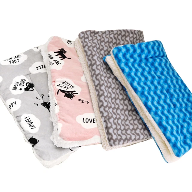 Large Dog Bed Indestructible Pet Cat Fleece Sleep Mat for Kennel Crate Cushion