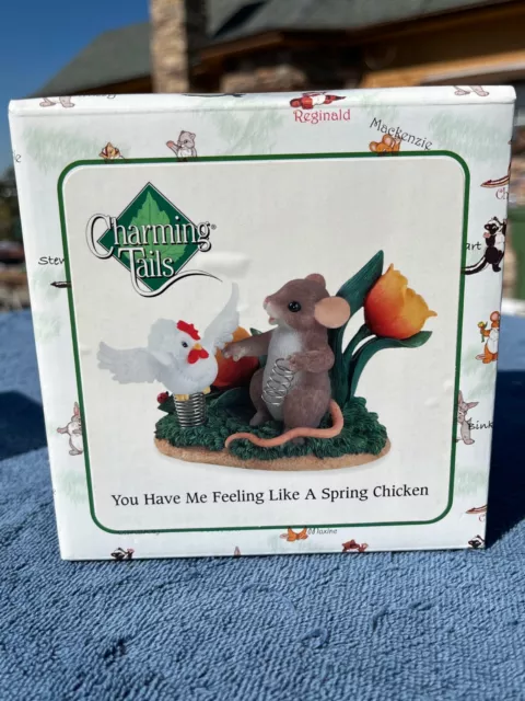 Charming Tails "You Have Me Feeling Like a Spring Chicken" Figurine Fitz & Floyd