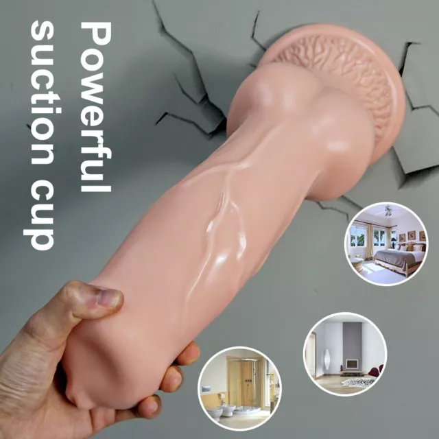 Gode-Réaliste-Pour-Femme-Plug-Anal-Ventouse-De-Prostate-Grand-Pénis-Énorme-Neuf 3