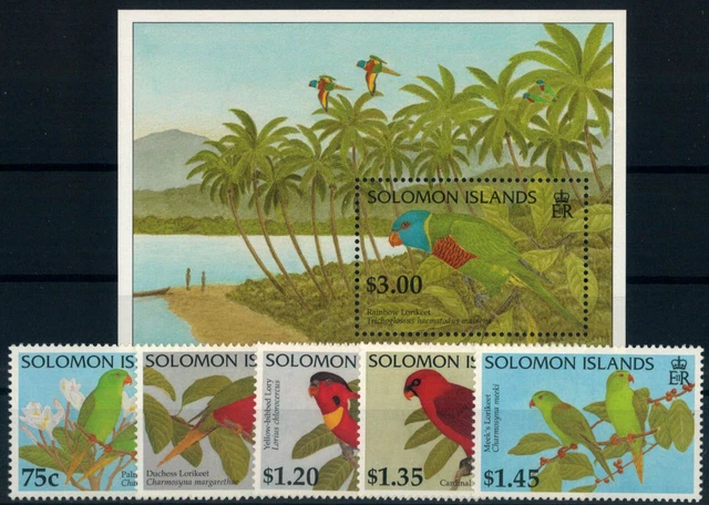 Salomoninseln; Papageien 1996 kpl. **  (11,50)