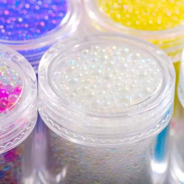 Mini Bubble Beads Colorful Glass Bead For DIY Silicone Resin Epoxy Mold S4E6