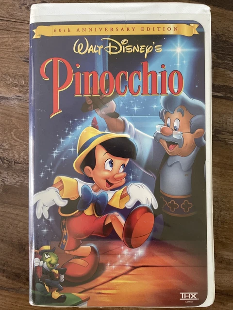 Walt Disney Pinocchio VHS, 1999 Classic Gold Addition 60th Anniversary Addition