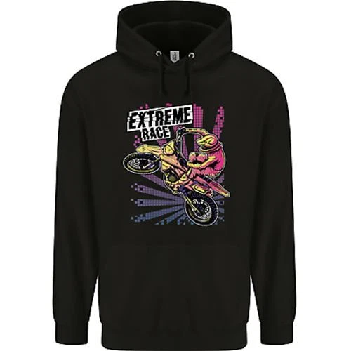 Extreme Race Motocross Dirt Bike Motorbike Childrens Kids Hoodie