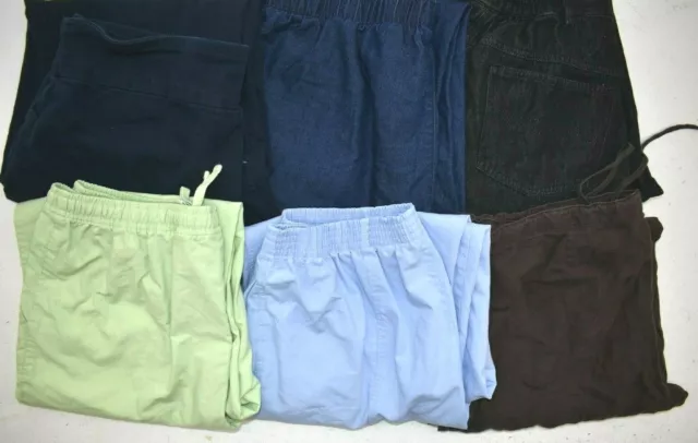 Wholesale Bulk Lot Of 6 Womens Size Medium Mixed Brand Casual Pants Bottoms