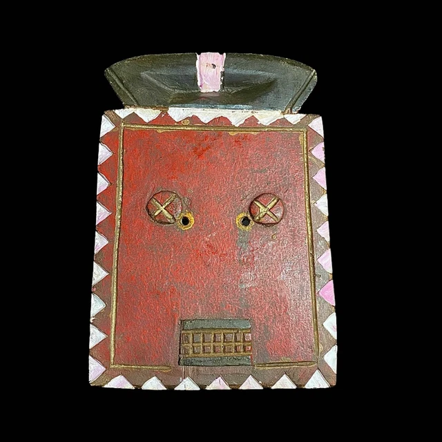 African Masks Ritual Mask Tribal Art Wooden African Baule Goli Mask Coast-8065