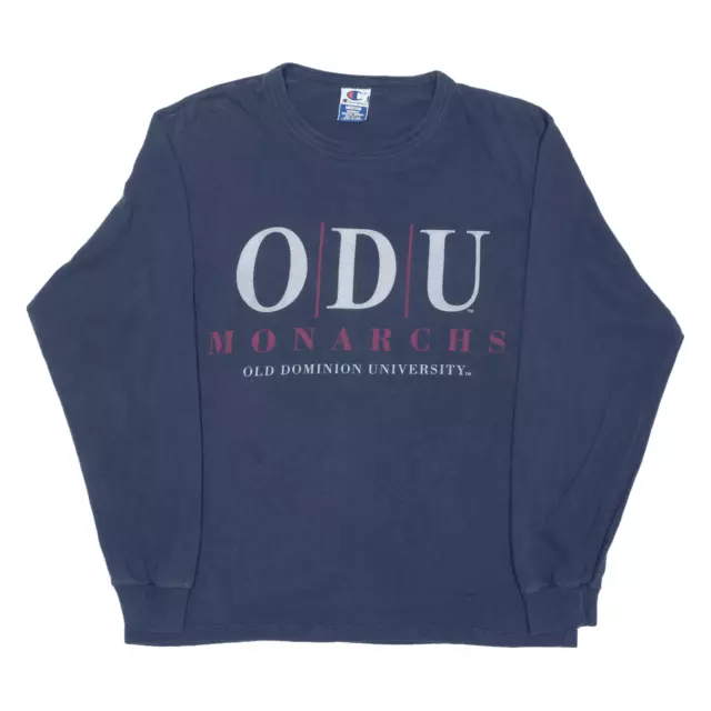 T-shirt CHAMPION Old Dominion University USA blu manica lunga da uomo M