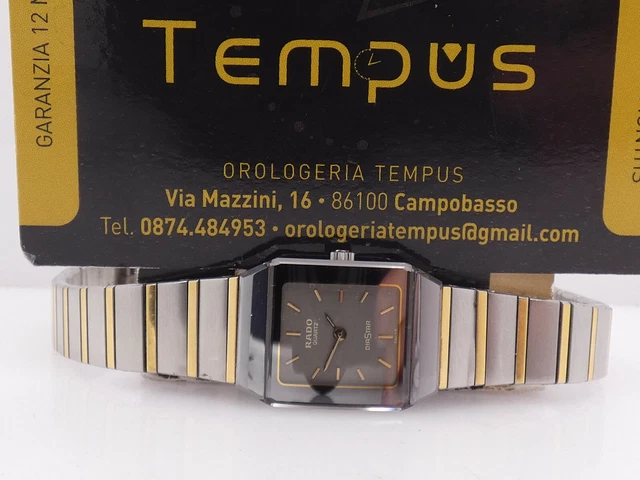 RADO DIASTAR CERAMIC LADY 153.0230.3 ACCIAIO & ORO 18 Kt G.F. ANNI '90s OROLOGIO