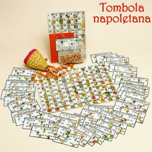Tombola Napolitaine Classique Avec Smorfia – 90 Numéros En Bois, 48 Cartons, Panariello Plastique, Panneau 41x27 Cm