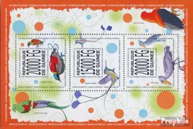 Briefmarken Guinea 2013 Mi 10081-10083 Kleinbogen postfrisch Vögel