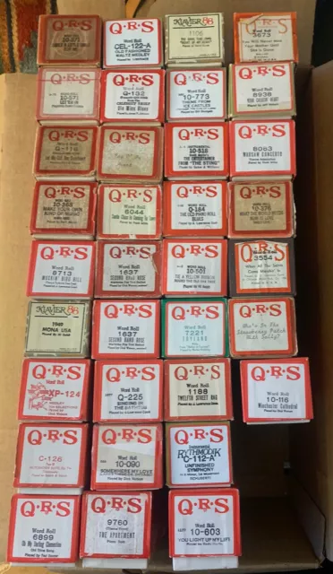 QRS player Piano Word Rolls Lot Of 10 for $10.00 (please send your choices)