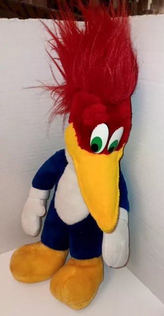 Vtg 1999 Universal Plush WOODY WOODPECKER 14" Tall Walter Lantz Prod pre-owned