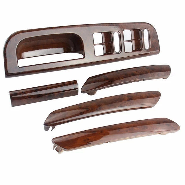 Set 5 x Wood Color Interior Door Handle Window Switch Panel Bezel VW Passat B5