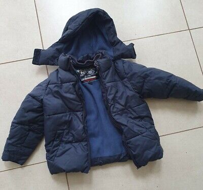 Next Boys Navy Padded Hooded Puffer Jacket Age 4 Yrs