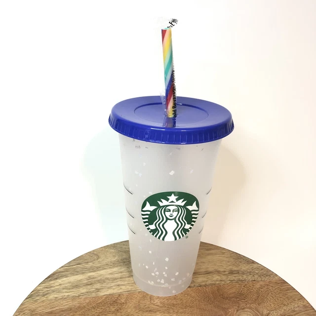 STARBUCKS COLOR CHANGING Confetti Cup with Rainbow Straw 2020 £15.51