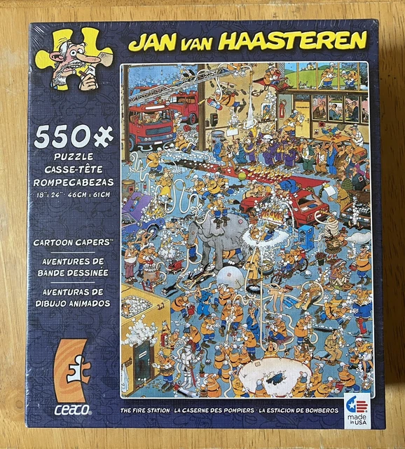 2013 Jan Van Haasteren The Fire Station Jigsaw Puzzle, Ceaco, 550 Pieces