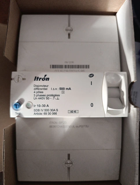 Disjoncteur De Branchement Itron 4P 30-60A - 500mA Sélectif - SDB IV 500 60A S
