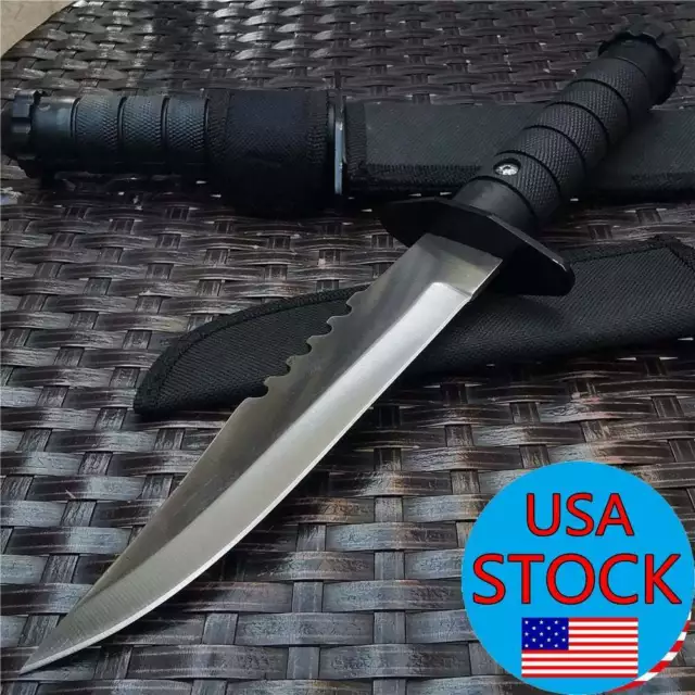 11" Army TACTICAL SURVIVAL Survival Camping Fixed Blade Hunting Knife Bowie