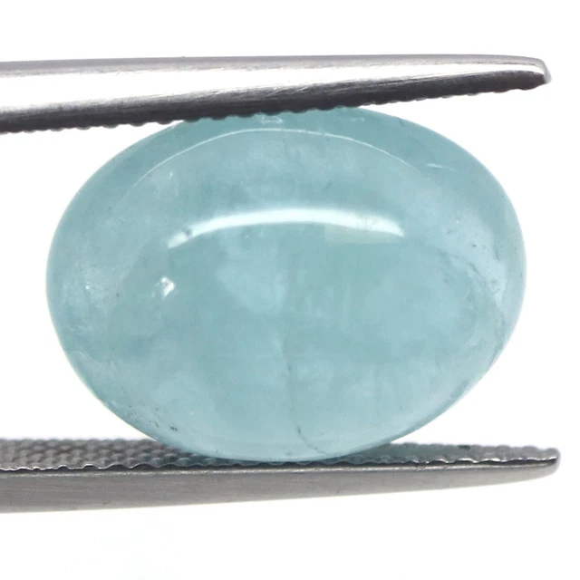 Aigue-marine Naturelle Du Brésil - Cabochon Ovale 8,53 Carats - Neuf étiqueté