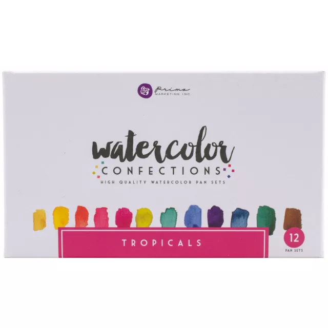 Prima Watercolor Confections Watercolor Pans 12/Pkg-Tropicals 584269