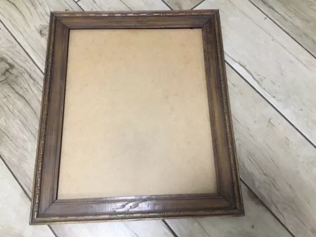 Large Original Art Deco  Picture Frame And Backing Board Carved Decoration